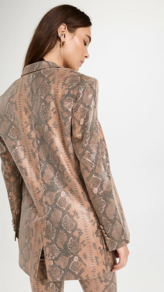 Top 10 ???? AFRM Agnes Blazer Tan/Brown Snake ???? 4 Top 10 ???? AFRM Agnes Blazer Tan/Brown Snake ???? - Image 2