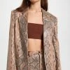 Top 10 ???? AFRM Agnes Blazer Tan/Brown Snake ????