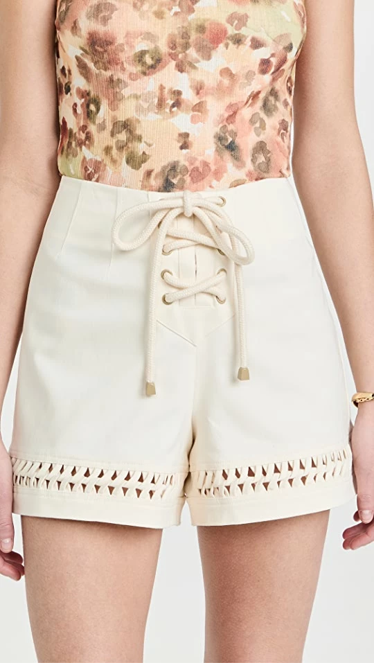 Discount ???? Alemais Carlos Lace Up Shorts Pearl ???? 3 Discount ???? Alemais Carlos Lace Up Shorts Pearl ????
