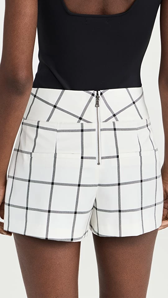 Buy ???? Alice + Olivia Donald High Waisted Shorts Off White/Black ✔️ 4 Buy ???? Alice + Olivia Donald High Waisted Shorts Off White/Black ✔️ - Image 2