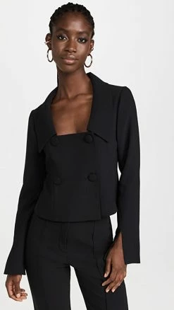 Best deal ⌛ Amanda Uprichard Tavira Blazer Black ⌛