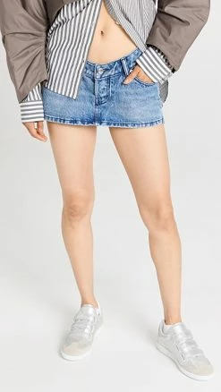 Best reviews of ❤️ Alexander Wang Dipped Front Skort Medium Marbled Indigo ❤️