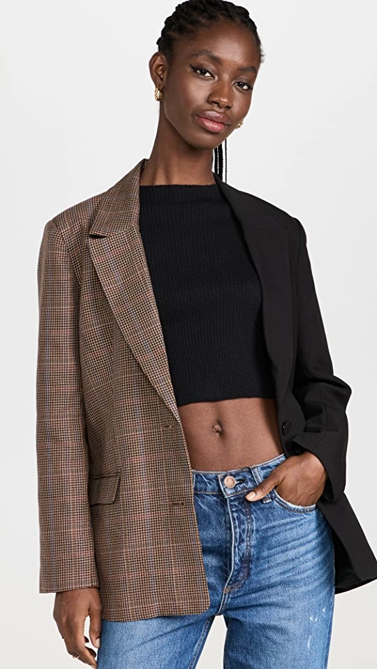 Outlet ⭐ BARDOT Spliced Check Blazer Brown Check ???? 4 Outlet ⭐ BARDOT Spliced Check Blazer Brown Check ???? - Image 2