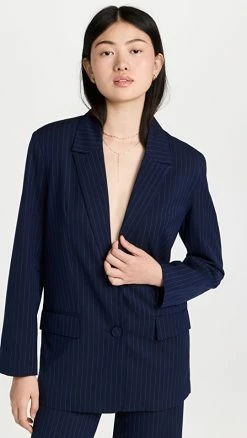 Best deal ???? BARDOT Pinstripe Blazer Navy Stripe ⭐