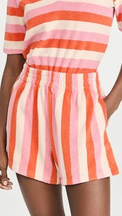Outlet ???? Birds Of Paradis Dora Shorts Pink Cabana Stripe ????