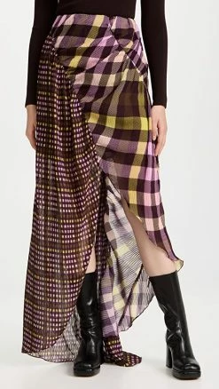 Best deal ???? BROGGER Violet ???? Skirt Burgundy Check ????