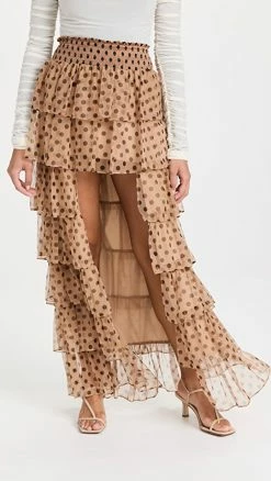 Best Pirce ✨ CAROLINE CONSTAS Callista ???? Skirt Cream Black Combo ✨