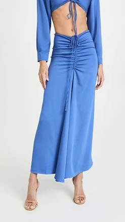 Buy ???? Christopher Esber Ruched ???? Skirt Lapis ????