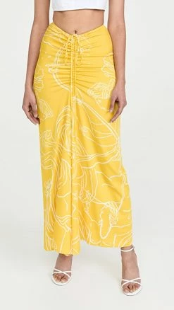 Hot Sale ???? Christopher Esber Ruched ???? Skirt Odyssey Print In Solace / Natu ????