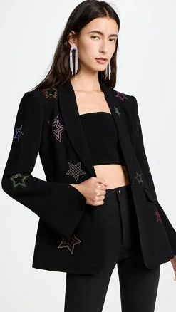 Outlet ❤️ Cinq à Sept Star Blazer Black Multi ????