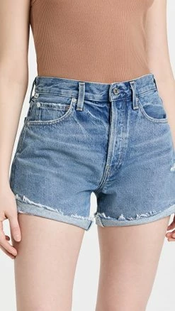 Best deal ???? Citizens Of Humanity Frieda Cuff Shorts Marbella ????