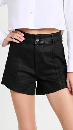 Best deal ???? DL1961 Emilie High Rise Shorts Black ???? Coated (Ultimate Knit Co ????