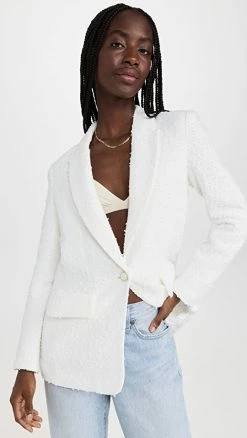 Best deal ???? Endless Rose Boyfriend Statement Single Breast Blazer White ????