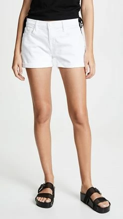 Discount ???? FRAME Le Cutoff Cuffed Shorts Blanc ❤️