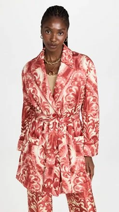 Budget ???? F.R.S For Restless Sleepers Quilted Enio Blazer Red ????