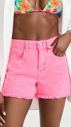 Cheap ???? Good American Good 90s Shorts Hawaiian Pink 001 ????