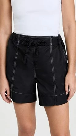 Promo ???? GANNI Outerwear Nylon Shorts Black ????