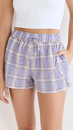Best Sale ???? GANNI Seersucker Check Shorts Check Persian Violet ???? -3.1 Phillip Lim Shop ganni316681d9ef 1656607120599 2 0. UX540 . QL90