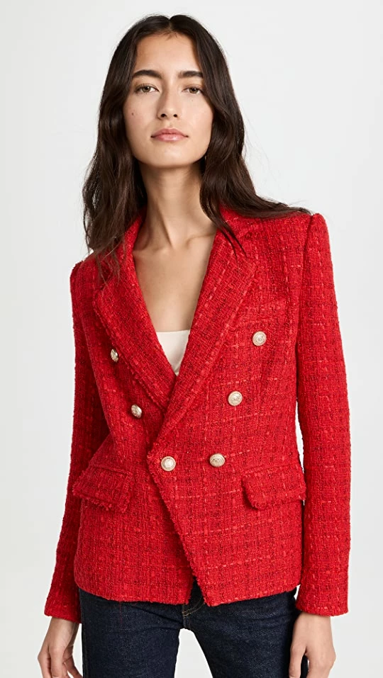 New ???? Generation Love Eliza Tweed Blazer Red ???? 3 New ???? Generation Love Eliza Tweed Blazer Red ????