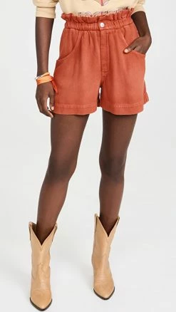 Outlet ⌛ Isabel Marant Étoile Titea Shorts Papaya ????