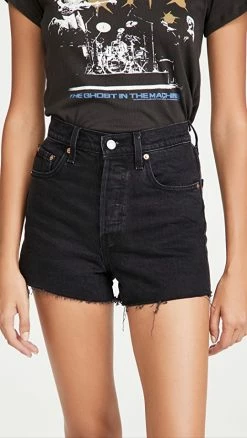 Best Sale ???? Levi's Ribcage Shorts Black Bayou ✔️