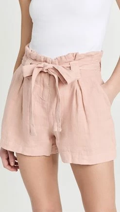 Wholesale ???? L'AGENCE Hillary Paperbag Shorts Dusty Pink ????