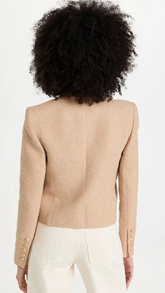 Best Pirce ???? L'AGENCE Inez Cropped Blazer Almond ???? 4 Best Pirce ???? L'AGENCE Inez Cropped Blazer Almond ???? - Image 2