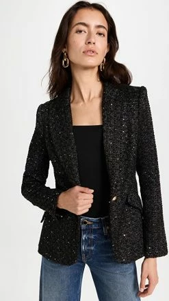 Promo ???? L'AGENCE Chamberlain Blazer Black Multi ????