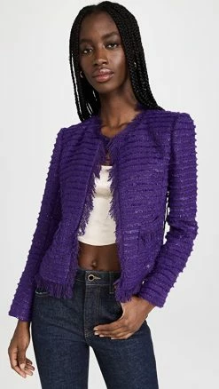 Best Sale ???? L'AGENCE Angelina Blazer Deep Violet ????