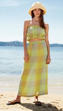 Best Pirce ???? Leset Flora Maxi ???? Skirt Green Multi ????