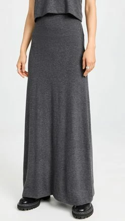 Cheap ???? Leset Lauren High Waist Maxi ???? Skirt Charcoal ????