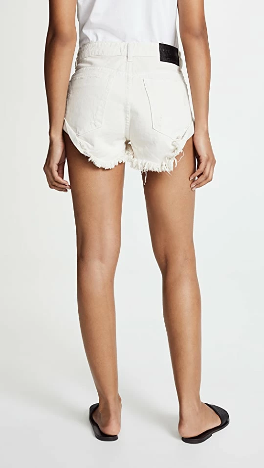 Discount ???? One Teaspoon Worn White Bandit Shorts ???? 4 Discount ???? One Teaspoon Worn White Bandit Shorts ???? - Image 2