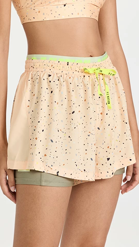 Flash Sale ✨ P.E NATION Alignment Shorts Rock Print ⭐ 3 Flash Sale ✨ P.E NATION Alignment Shorts Rock Print ⭐