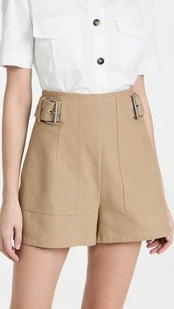Best Sale ✔️ 3.1 Phillip Lim Utility Side Belted Shorts Umber Tan ????