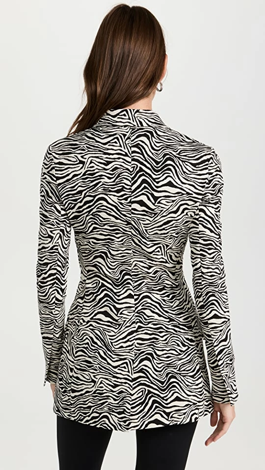 Coupon ???? Proenza Schouler Stretch Zebra Jacquard Blazer Black/Ecru ???? 4 Coupon ???? Proenza Schouler Stretch Zebra Jacquard Blazer Black/Ecru ???? - Image 2