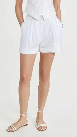 Best Pirce ???? Rag & Bone Ivy Linen Shorts White ⌛