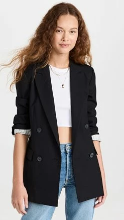 Budget ???? Rag & Bone Icon Andie Twill Blazer Black ????