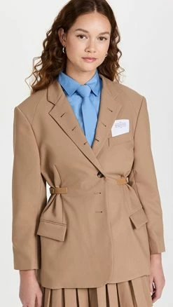 Flash Sale ???? ROKH Multi-Buttonhole Detailed Blazer Camel ????