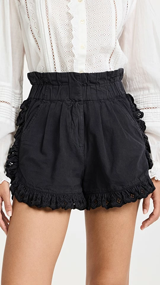 Best Pirce ✔️ Sea Kiara Embroidered Shorts Black ✔️ 3 Best Pirce ✔️ Sea Kiara Embroidered Shorts Black ✔️