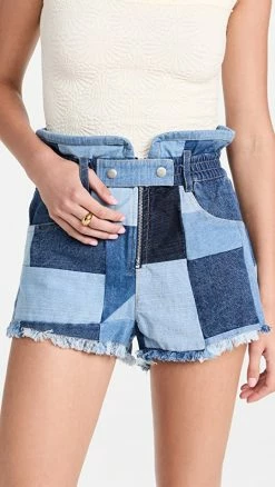 Flash Sale ⌛ Sea Diego Denim Patched Shorts Multi ⌛