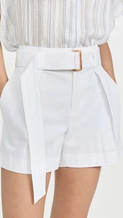 New ???? Vince Belted Twill Shorts Optic White ✨