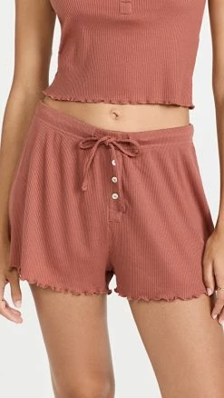 Wholesale ???? WSLY Rivington Ribbed Henley Shorts Cedar Wood ⭐