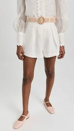 Brand new ???? Zimmermann Tiggy Tuck Shorts Ivory ????