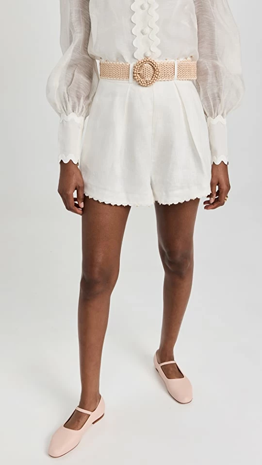 Brand new ???? Zimmermann Tiggy Tuck Shorts Ivory ???? 3 Brand new ???? Zimmermann Tiggy Tuck Shorts Ivory ????